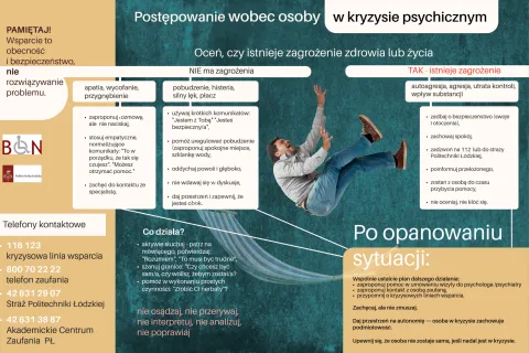 Link do infoografiki na temat pierwszej pomocy w kryzysie